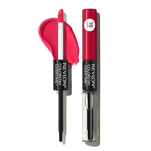 Revlon Liquid Lipstick with Clear Lip Gloss, ColorStay Overtime Lipcolor, Dual Ended with Vitamin E, 040 Forever Scarlet, 0.07 Fl Oz Beauty & Personal Care REVLON