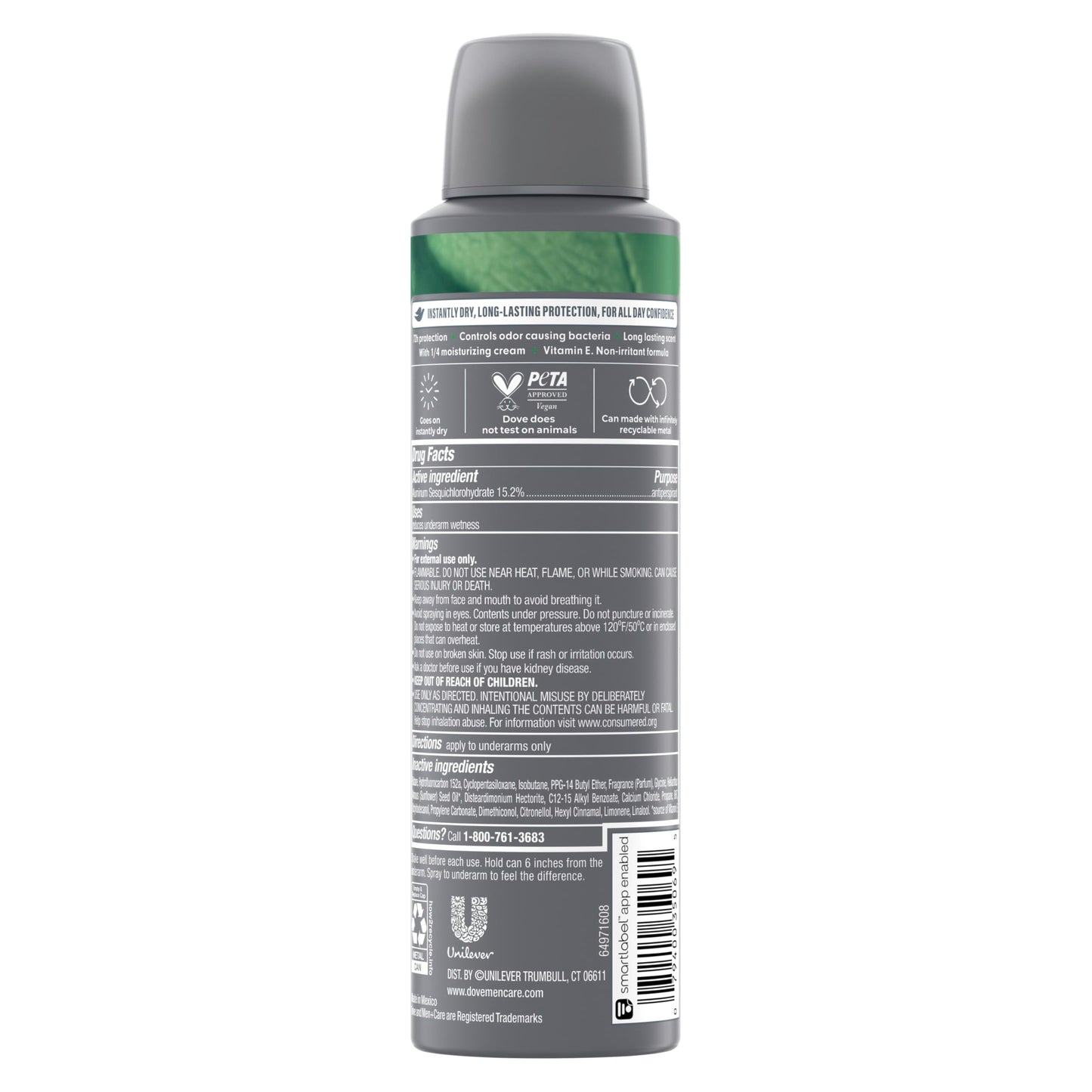 Dove Men+Care Antiperspirant Deodorant Dry Spray For Men Extra Fresh 72-hour Sweat and Odor protection With Triple Defense Technology 3.8 oz Beauty and Personal Care Dove