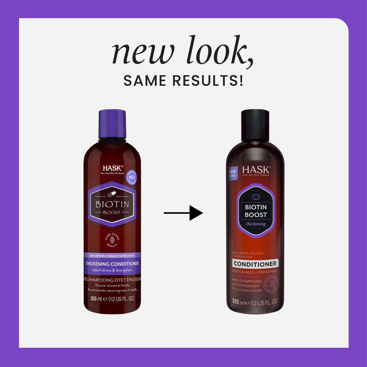 HASK Biotin Boost Thickening Shampoo + Conditioner Set | Adds Fullness, Strengthens, Volumizes, Sulfate-Free, Paraben-Free, Gluten-Free, Color Safe | Beauty & Personal Care HASK