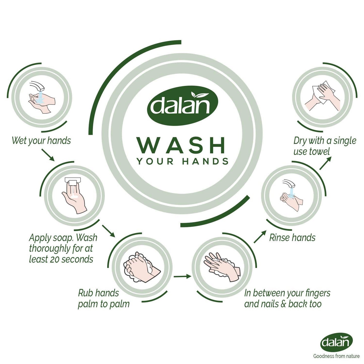 Dalan Aloe Vera Juice Cream Ultra Moisturizing Liquid Hand Soap for Dry and Fresh Hands Feeling Clean and Soft (13.5 Fl Oz / 400 mL (Pack of 6)) Beauty & Personal Care Dalan