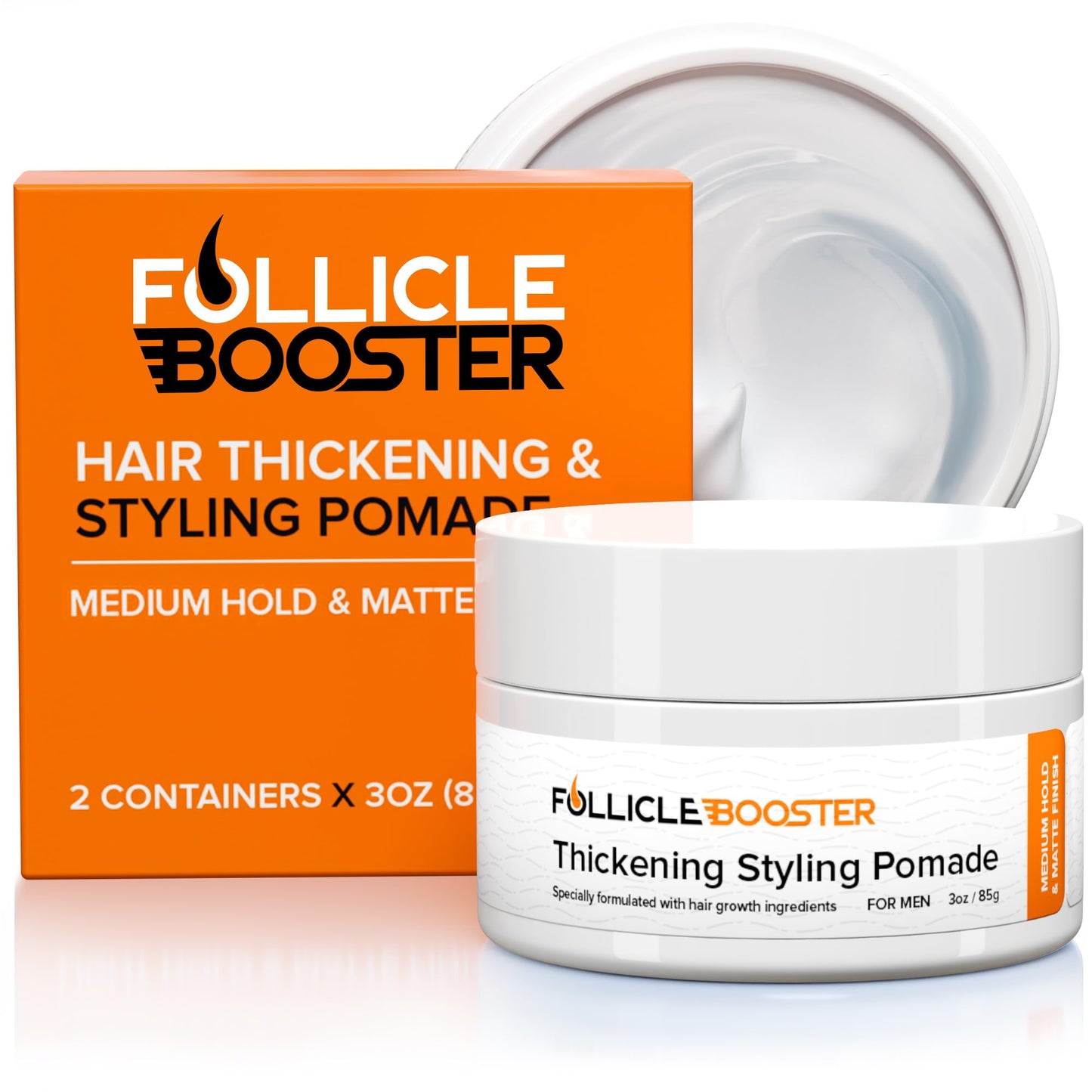 FOLLICLE BOOSTER Hair Growth Pomade - 1 Pack, Infused with Thinning Combating Ingredients, Water-based Cream Formulation, Ethically Sourced, Medium Beauty & Personal Care FOLLICLE BOOSTER