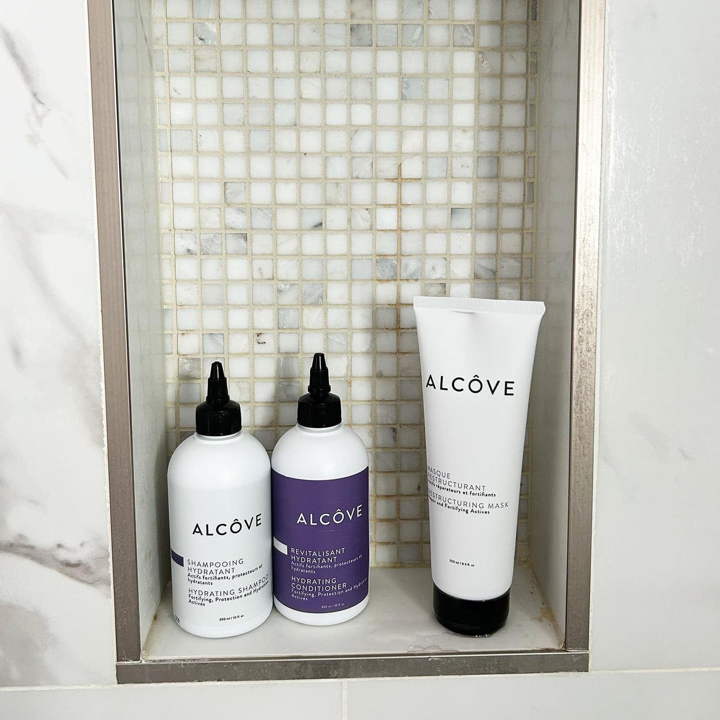 Alcôve - Hydrating Shampoo & Conditioner Duo - All Hair Types - Sulfate-Free - Moisturizing & Nourishing - With Evening Primrose Oil - Mango Extract Beauty & Personal Care Alcove