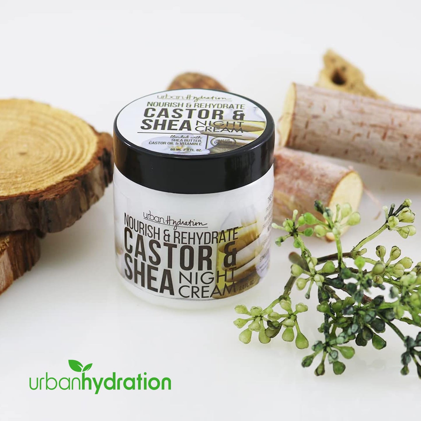 Urban Hydration Nourish and Rehydrate Castor and Shea Night Cream | Helps with Acne, Detoxes, Refreshes and Smooths Skin Overnight, Anti-Aging Beauty & Personal Care Urban Hydration