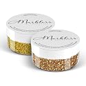 MARBLERS Twinkle Face & Body Glitter Duo [Dark Gold & Holo 24K Gold] 0.36oz (10g) | Non-Toxic | Cruelty-Free | Eyeshadow, Nail Polish, Nail Art | Beauty & Personal Care MARBLERS