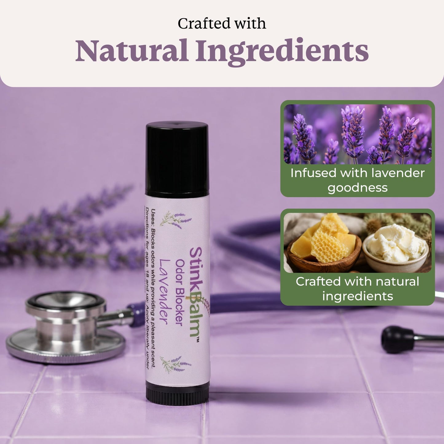 StinkBalm Lavender Under-Nose Odor Masking Balm for Work,Travel & Daily Use Beauty and Personal Care StinkBalm