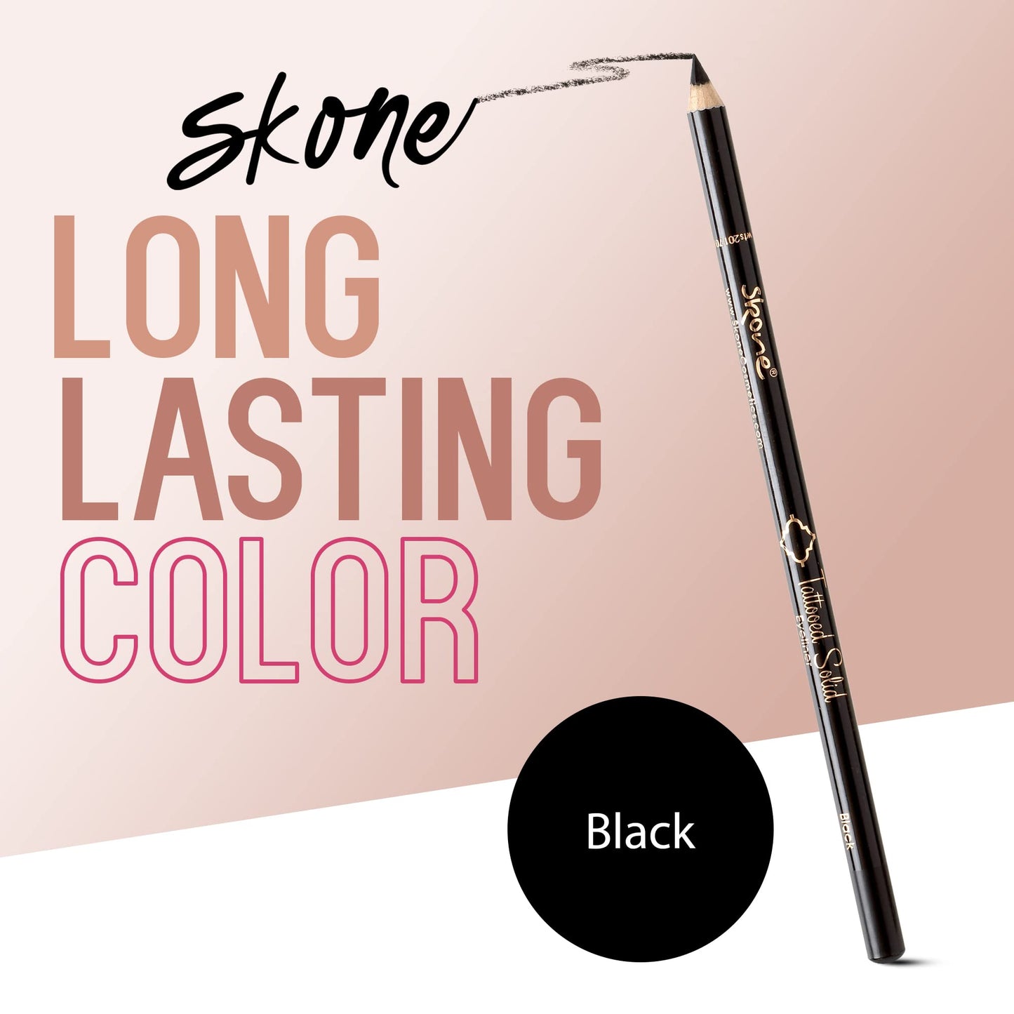 Skone Cosmetics Tattooed Solid Eyeliner - Waterproof, Smudge-Proof, Long-Lasting Pencil for Precise Eye Definition - Ultra-Smooth, Soft Glide Beauty & Personal Care Skone