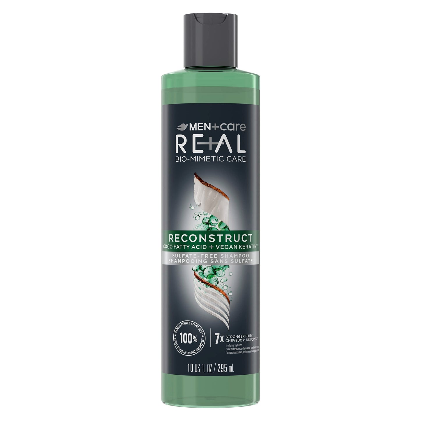 DOVE MEN + CARE Real Bio-Mimetic Care Shampoo For Damaged Hair Reconstruct Sulfate-Free Shampoo With Coco Fatty Acid + Vegan Keratin 10oz Beauty & Personal Care Dove