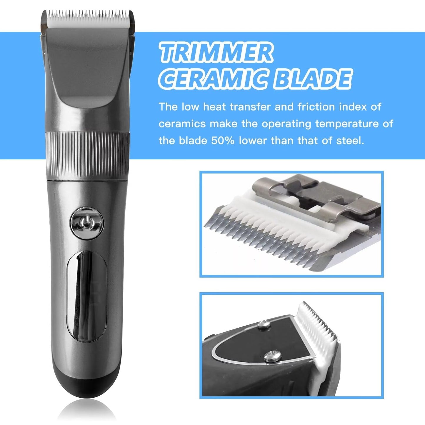Upgraded Ceramic Cutter Fit for Andis Oster Wahl AG/A5 Clipper Blades(Most) Pet Hair Clipper Cutter Replacement Beauty and Personal Care YKISON