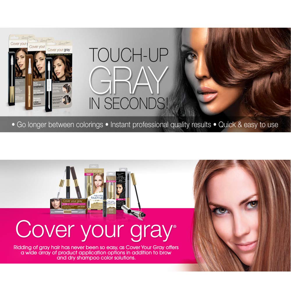 Cover Your Gray Waterproof Brush in Hair Color, Medium Brown, 0.53 Ounce Beauty & Personal Care Cover Your Gray