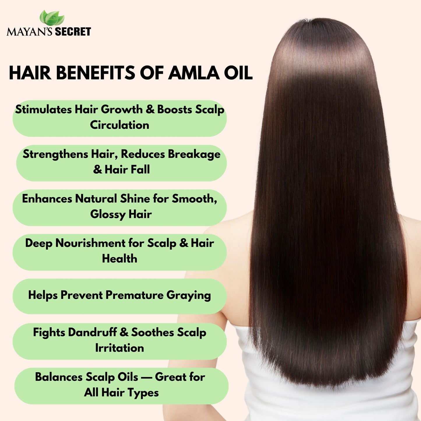 Mayan's Secret - 4oz Pure Amla Oil for Hair Growth Cold Pressed Virgin Organic USDA Certified Beauty & Personal Care Mayan's Secret
