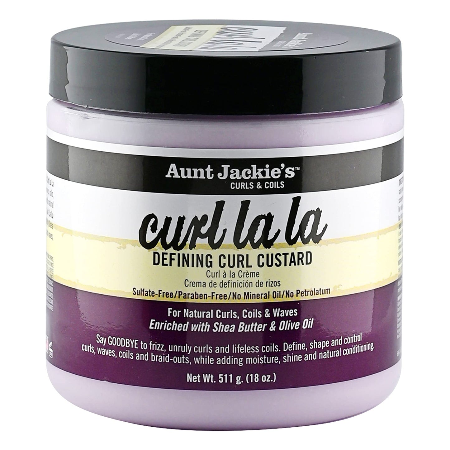Aunt Jackie's Hair Styling Agent Curl Custard, 18 oz - For Natural Hair Curls, Coils and Waves, Enriched with Shea Butter and Olive Oil Beauty & Personal Care Aunt Jackie's