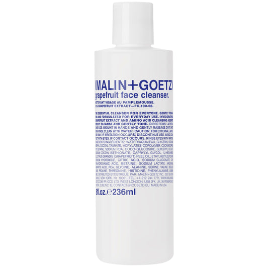 MALIN+GOETZ Grapefruit Face Cleanser | Gentle 3-in-1 Foaming Gel Vitamin-Rich Grapefruit, Amino Acids + Coconut-Based Surfactants | Purifies, Balances Beauty & Personal Care MALIN+GOETZ