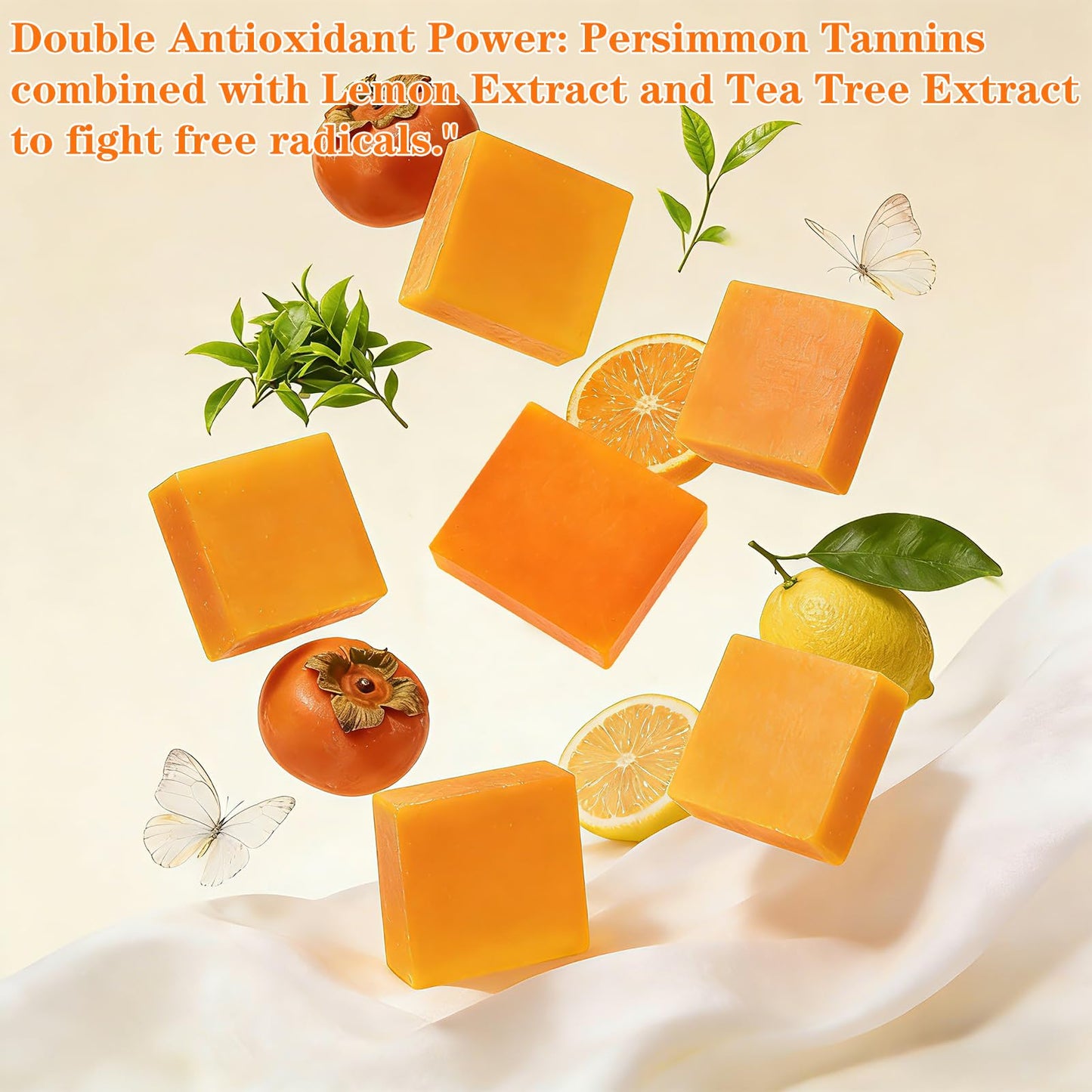 forvirness 6 PCS Persimmon Soap Bar for Body Odor Control, Natural Deodorant Body Bar Soap for Old People Smell, Odor Wash Soap with Japanese Beauty & Personal Care forvirness