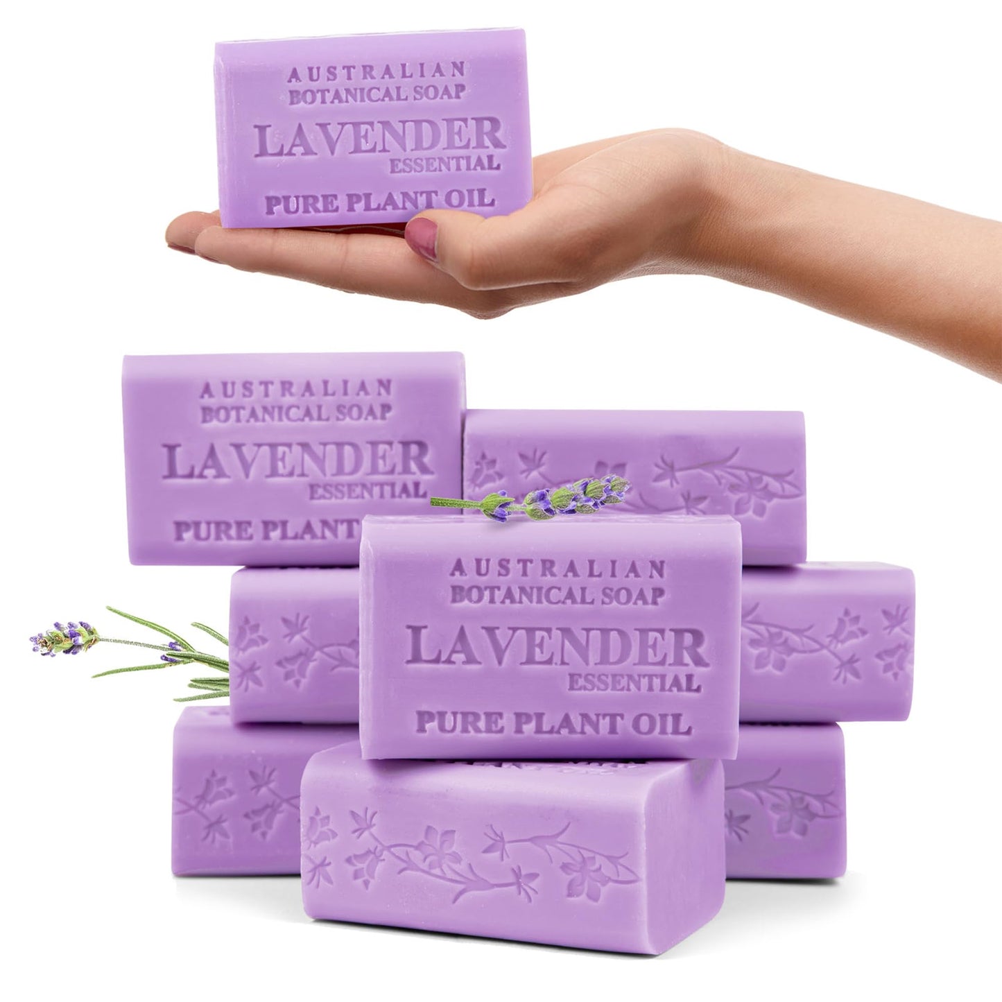 Australian Botanical Soap, 6.6 OZ, Lavender and Essential Oil, Triple Milled Bars made with a Natural Soap Base and Enriched with Organic Shea Butter Beauty & Personal Care Australian Botanical Soap
