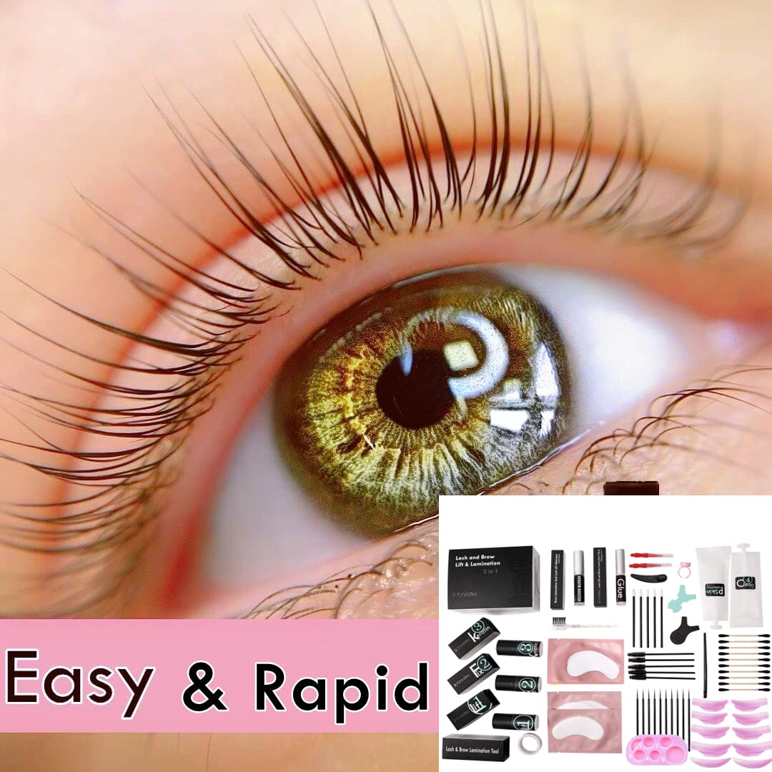 Lash Lift Kit, Strong Eyelash Lifting 3 Minutes Brow Lamination At Home, DIY Eyelash Perm Easily 10 ml Airless Pump More than 15 Applications Make Beauty & Personal Care Libeauty