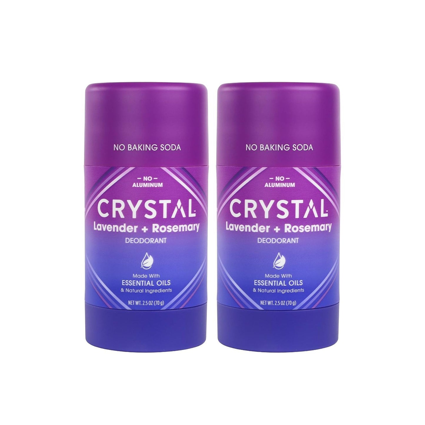 Crystal Deodorant Magnesium Solid Stick Natural Deodorant, Lavender + Rosemary, 2.5 oz (Pack of 2) Beauty and Personal Care Crystal Essence