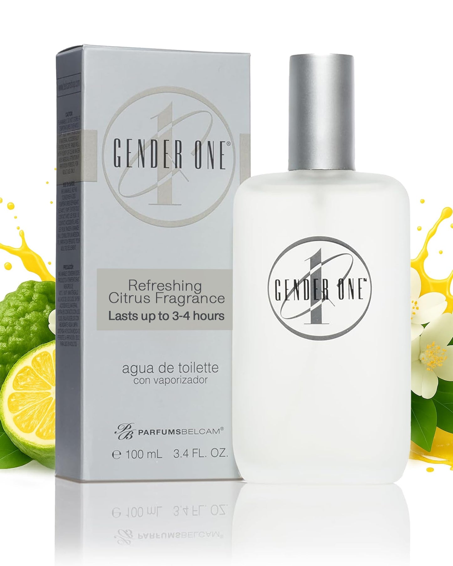 PB ParfumsBelcam Gender One Eau de Toilette | Fresh Citrus & Green Tea with Bergamot, Cardamom, Jasmine & Musk | Unisex Perfume 3.4 oz Beauty & Personal Care PB ParfumsBelcam