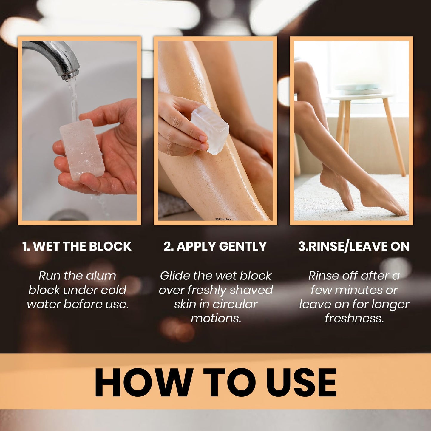 SKINCARE SUNDAY Alum Block - 100% Natural Freshness-Enhancing Aftershave - Unscented - Alcohol-Free - Travel-Friendly Skincare Solution - Pack of 3 Beauty and Personal Care SKINCARE SUNDAY