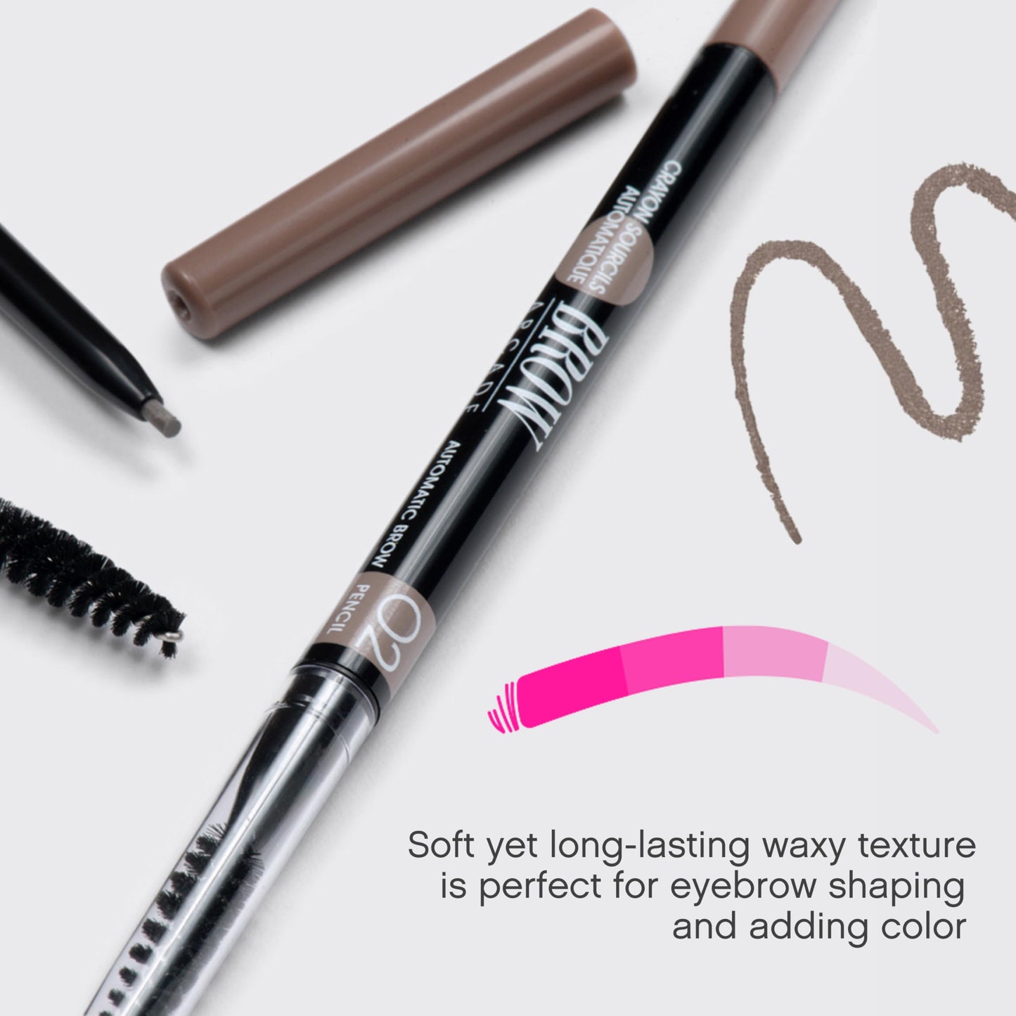 Vivienne Sabó Brow Arcade Eyebrow Pencil - Micro Definer with Brush for Natural Shaping, Long-Wear Color for Full, Defined Arches, Shade 02 Chocolate Beauty & Personal Care Vivienne Sabó