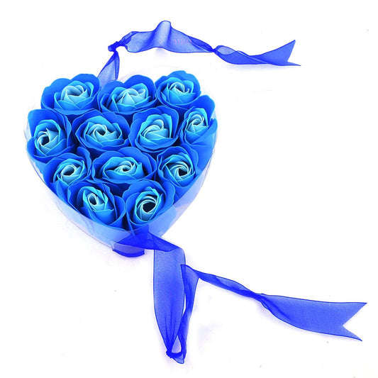 Ruilogod 12 Pcs Rose Design Scented Bath Petals Blue White + Plastic Box (id: c06 f17 386 027 a85 Beauty and Personal Care Ruilogod