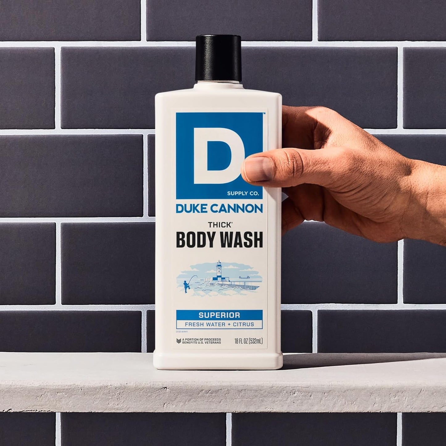 Duke Cannon Supply Co. Thick High Viscosity Body Wash - 3X Thicker, Cleansing Shower and Bath Gel, Mineral-Enriched for Men - Men’s Body Scrub Beauty & Personal Care Duke Cannon Supply Co.