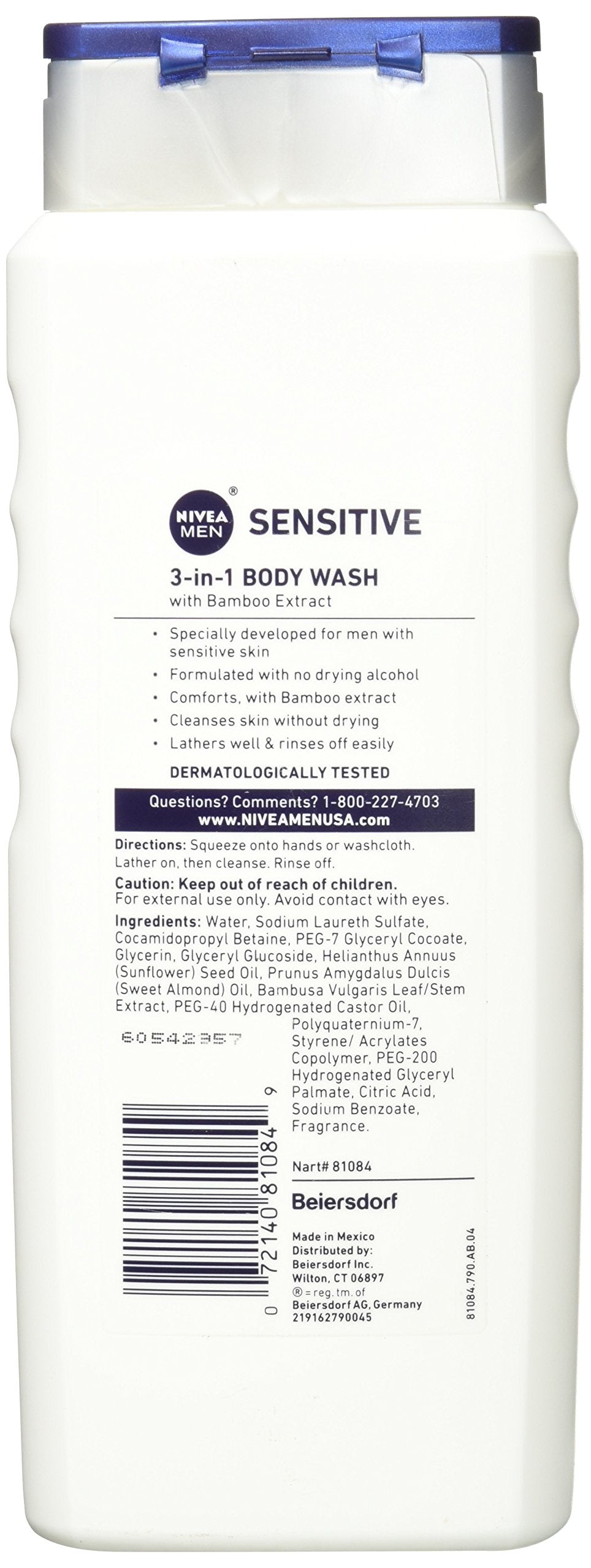 Nivea For Men Body Wash - Sensitive - 16.9 oz - 2 pk Beauty & Personal Care NIVEA MEN