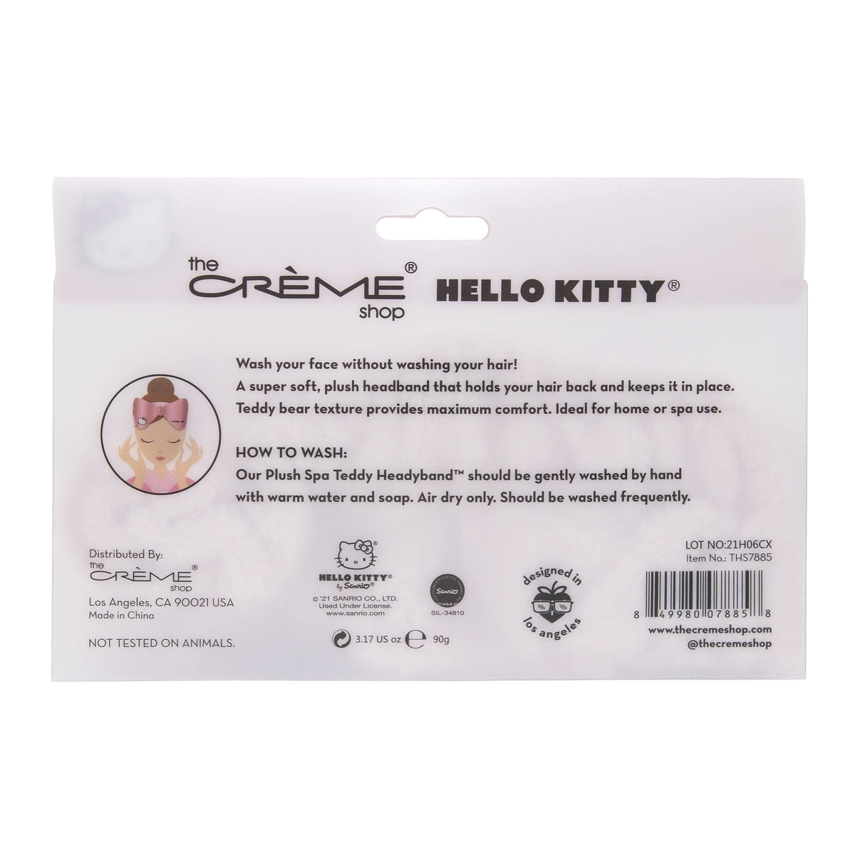 The Crème Shop Teddy Headband (Pink Satin)
