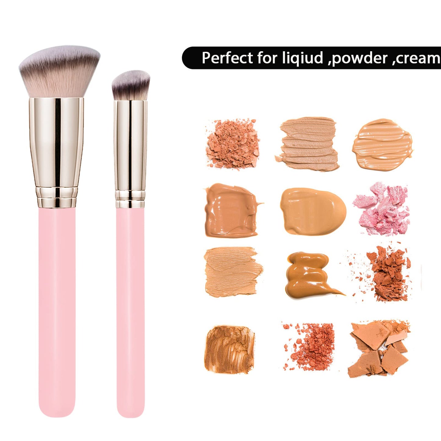 Makeup Brushes Dpolla Pro Foundation Brush and Flawless Concealer Brush Perfect for Any Look Premium Luxe Hair Contour Brush Perfect for Blending Beauty & Personal Care dpolla