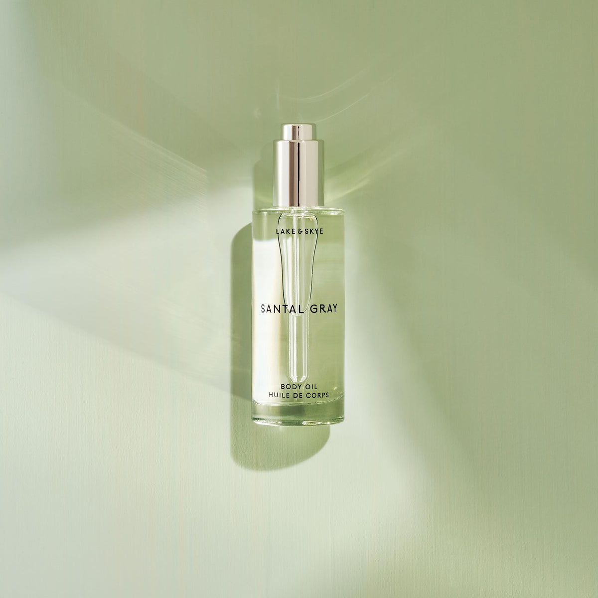 Lake & Skye Santal Gray Body Oil, 3.4 fl oz (100 ml), Hydrating with Vitamin E & Sweet Almond Oil - Woody Scent Beauty & Personal Care Lake & Skye