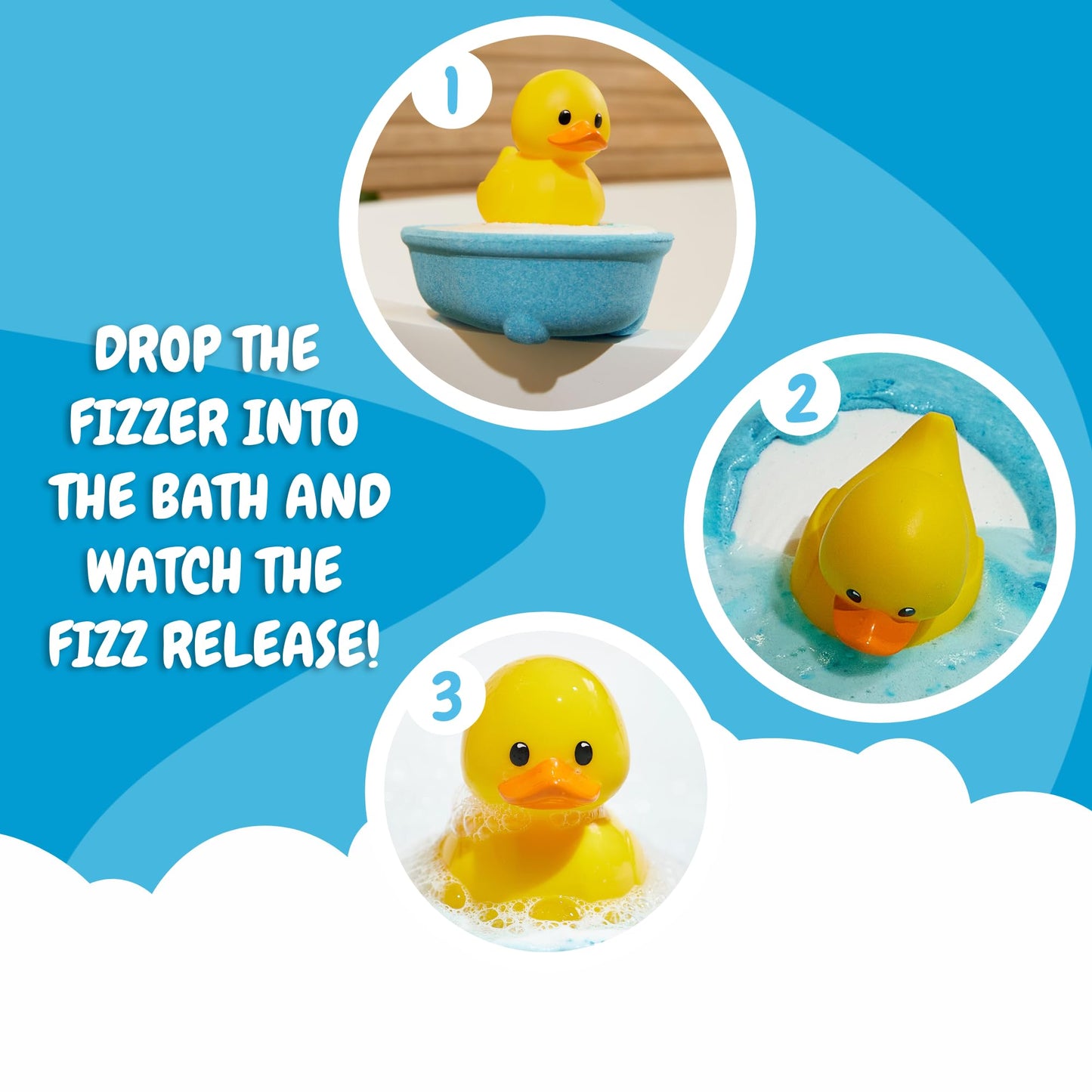TUBBZ Mini: Splash Bath Fizzer with Surprise Rubber Duck in Blue Bathtub - Fun Fragranced Bath Additive and Gift for Kids and Collectors Beauty and Personal Care TUBBZ