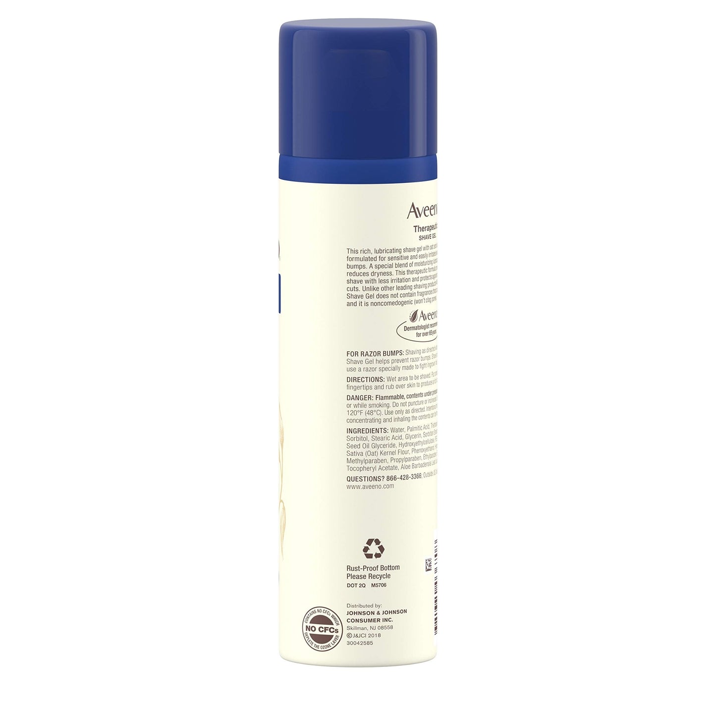 Aveeno Therapeutic Shave Gel with Oat & Vitamin E | Prevents Razor Bumps, Soothes Dry Sensitive Skin | Fragrance-Free, 7 oz Beauty & Personal Care Aveeno