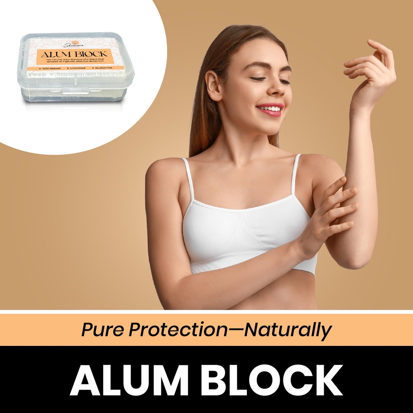 SKINCARE SUNDAY Alum Block - 100% Natural Freshness-Enhancing Aftershave - Unscented - Alcohol-Free - Travel-Friendly Skincare Solution - Pack of 3 Beauty and Personal Care SKINCARE SUNDAY