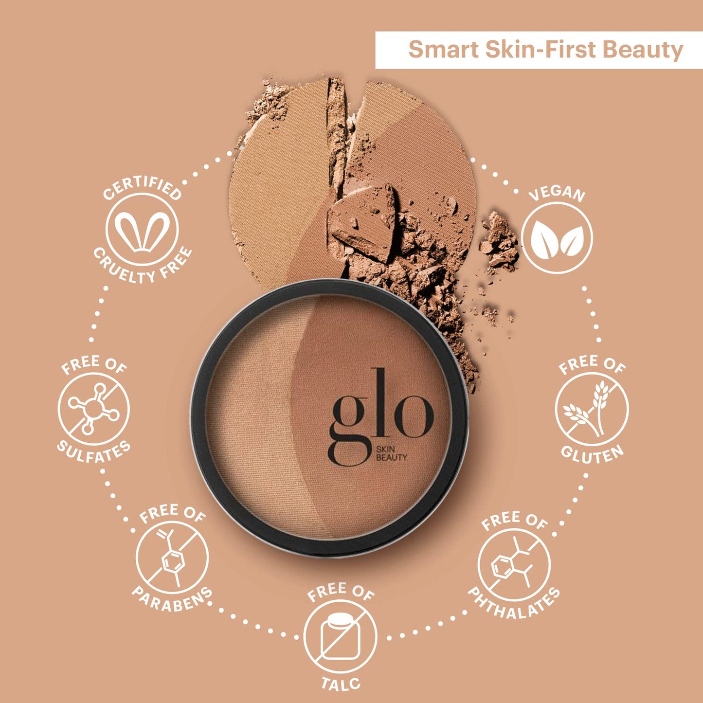 Glo Skin Beauty Bronze - Natural Mineral Pressed Powder Bronzer for Face for a Sun-Kissed Glow, Lightweight Makeup Infused with Antioxidants Beauty & Personal Care Glo Skin Beauty