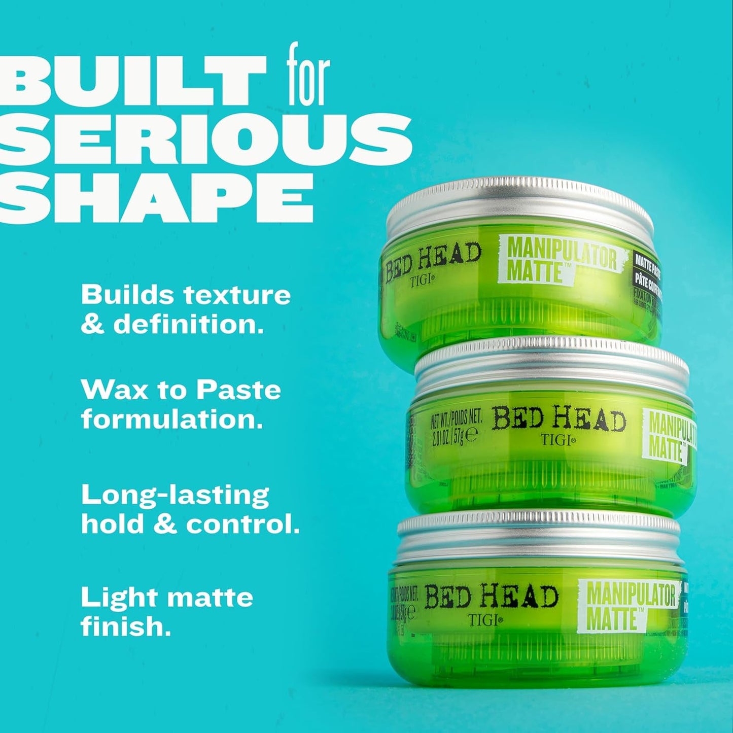 TIGI Bed Head Manipulator Matte Hair Wax, Strong Hold Sculpting and Styling Paste for Short to Medium Hair, 2.01 oz Beauty & Personal Care TIGI