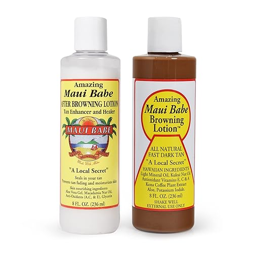 Maui Babe Before And After Browning Lotion, [2-Pack]- Before And After Sun Tan, Made In USA, 8 Ounces Beauty & Personal Care Maui Babe