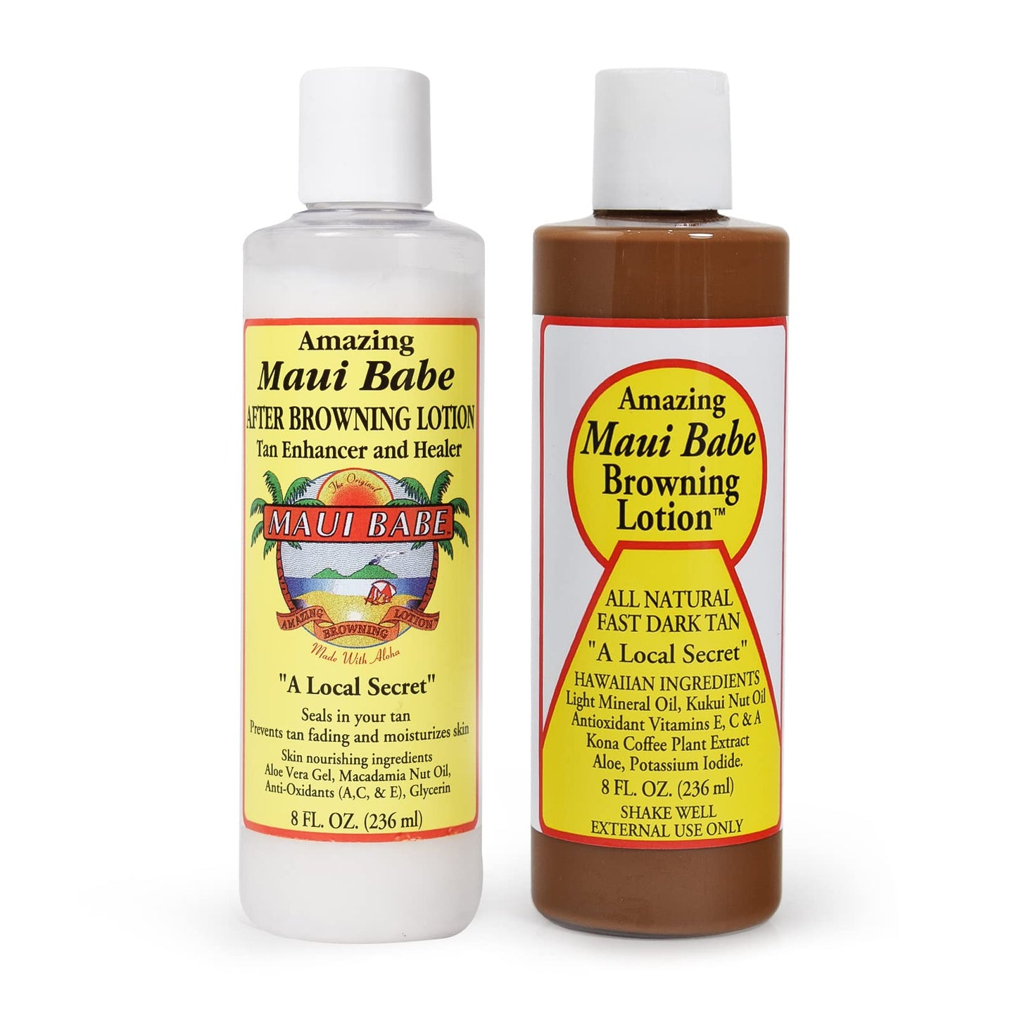 Maui Babe Before And After Browning Lotion, [2-Pack]- Before And After Sun Tan, Made In USA, 8 Ounces Beauty & Personal Care Maui Babe