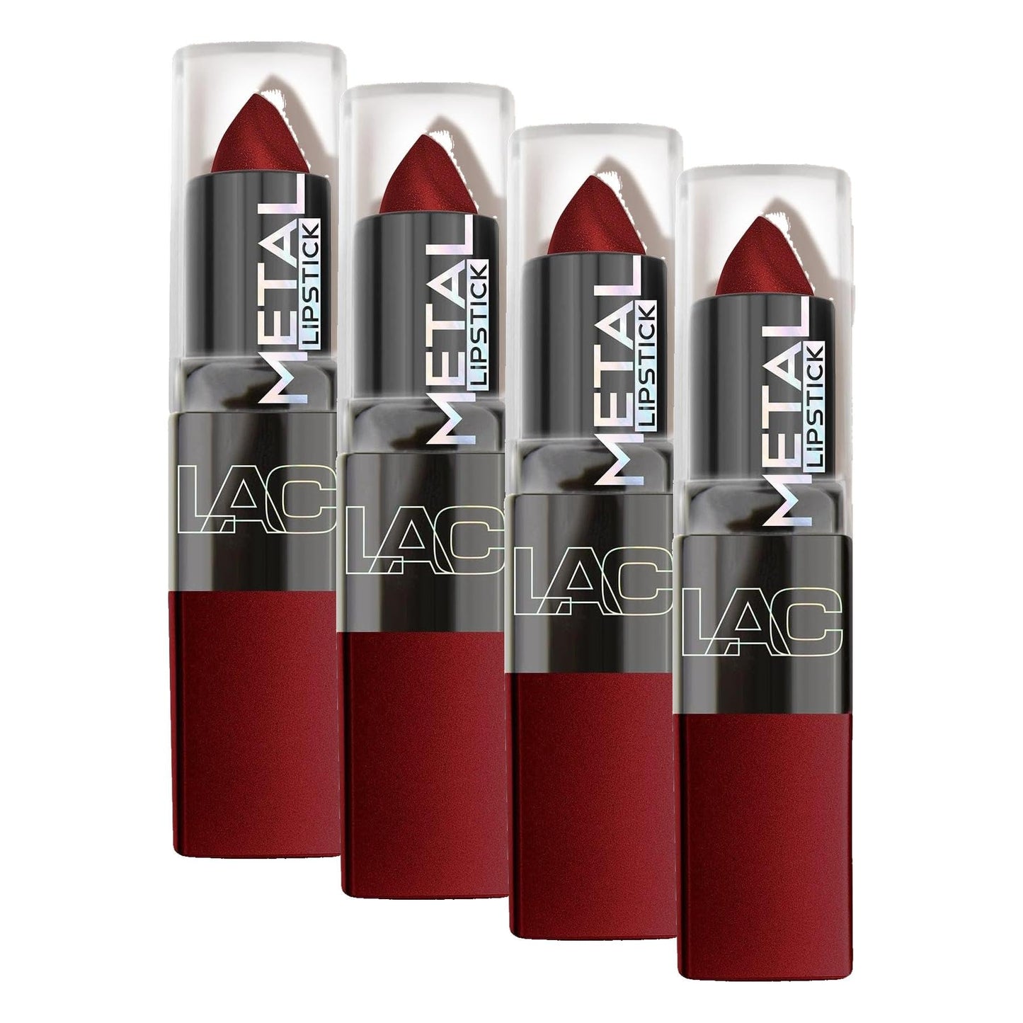 L.A. COLORS Metal Lipstick, Ruby Slippers CML567 (Pack of 4) Beauty and Personal Care L.A. COLORS Default Title