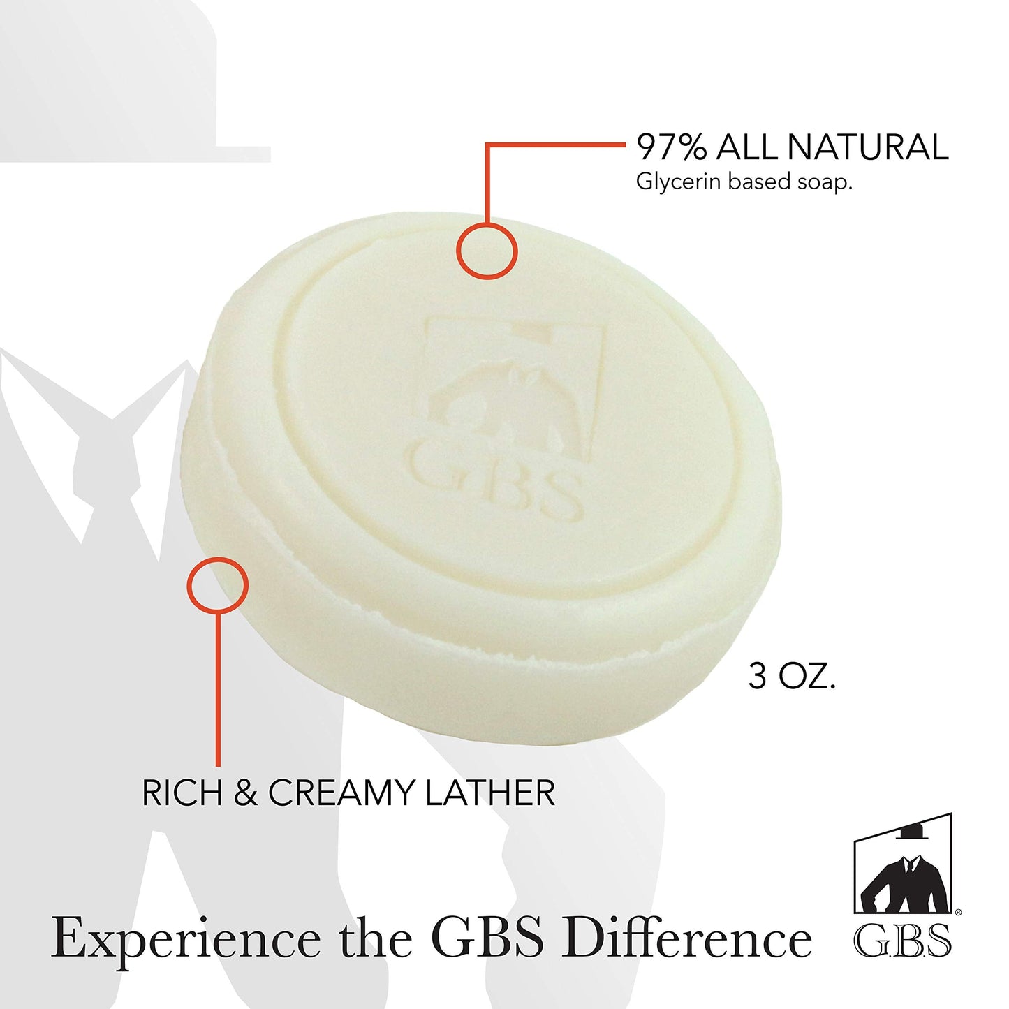 G.B.S Men's Wet Shaving Gift Set, Stainless Handle Shaving Brush, Stainless Shave Soap Bowl and Natural Shaving Soap, 3 Pieces Grooming Kit for Men Beauty and Personal Care G.B.S