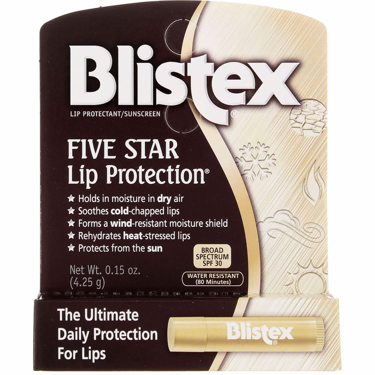 Blistex Five Star Lip Protection SPF 30 0.15 oz (Pack of 12) Beauty and Personal Care Blistex