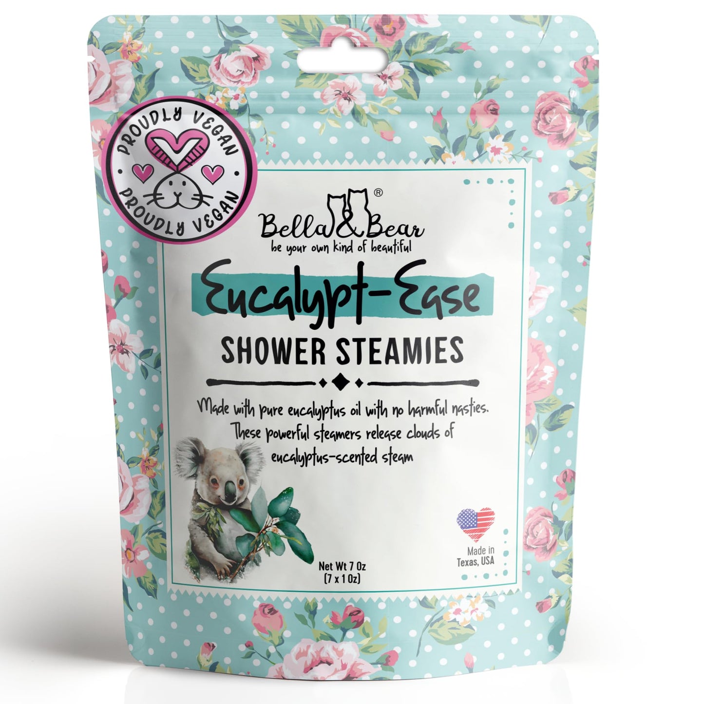 Bella & Bear Shower Steamers Eucalyptus Shower Bombs Aromatherapy, Shower Tablets - Eucalypt-Ease Shower Steamers with Essential Oils - Home… Beauty & Personal Care Bella and Bear