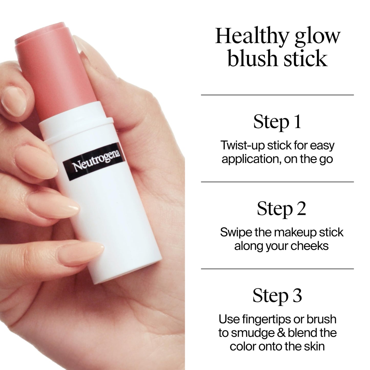 Neutrogena Healthy Glow Blush Stick, Easy to Use Lightweight Makeup, Ultra Creamy Cheek Color with Mango Butter Leaves Skin with a Natural Looking Beauty & Personal Care Neutrogena