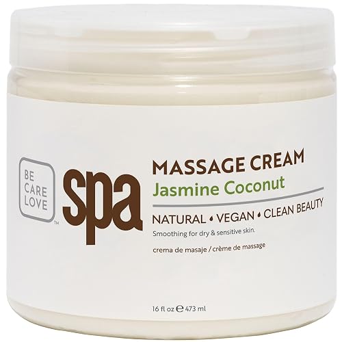 BCL SPA Massage Cream organic Jasmine + Coconut body lotion with rice extract, shea butter, aloe vera, argan and jojoba oils, body cream to hydrate Beauty & Personal Care BCL SPA