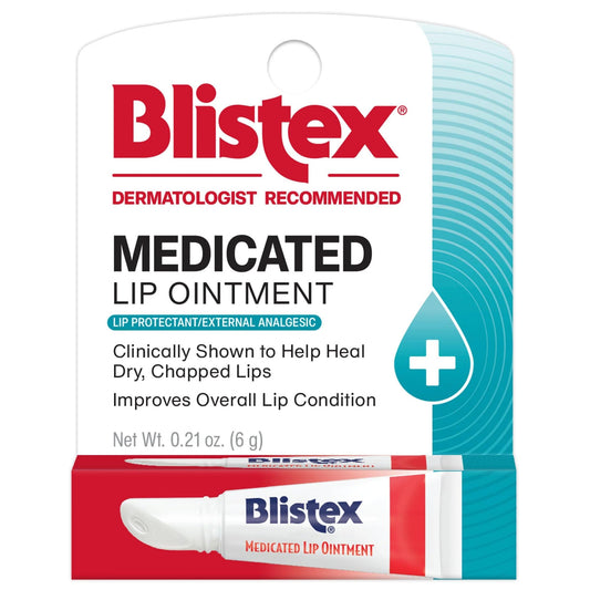 Blistex Medicated Lip Ointment, 0.21 Ounce Tube, Pack of 12 - Relieves Cold Sores & Helps Heal Dry Chapped Lips, Pain Relief from Lip Sores Beauty and Personal Care Blistex
