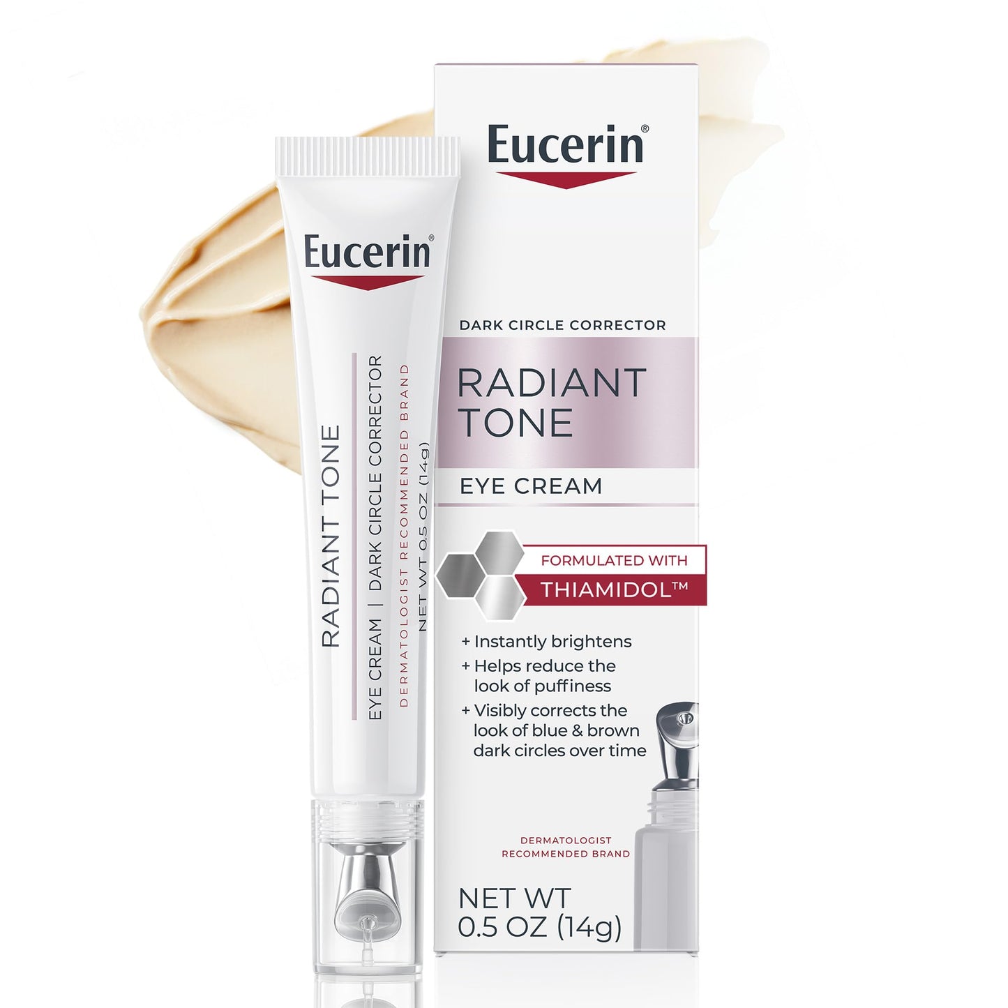 Eucerin Radiant Tone Eye Cream Dark Circle Corrector, Eye Brightening Cream with Thiamidol and Hyaluronic Acid, Helps Reduce the Look of Eye Beauty & Personal Care Eucerin
