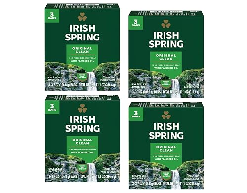 Irish Spring Deodorant Bar Soap, Original, 3.75 oz bars, 3 ea (Pack of 4) Beauty & Personal Care Irish Spring
