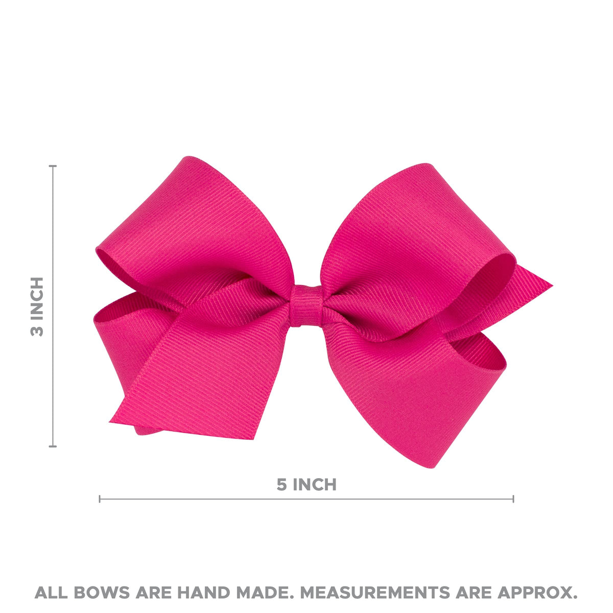 Wee Ones Medium Grosgrain Bowtie with scalloped edge, knot wrap and streamer tails 9"