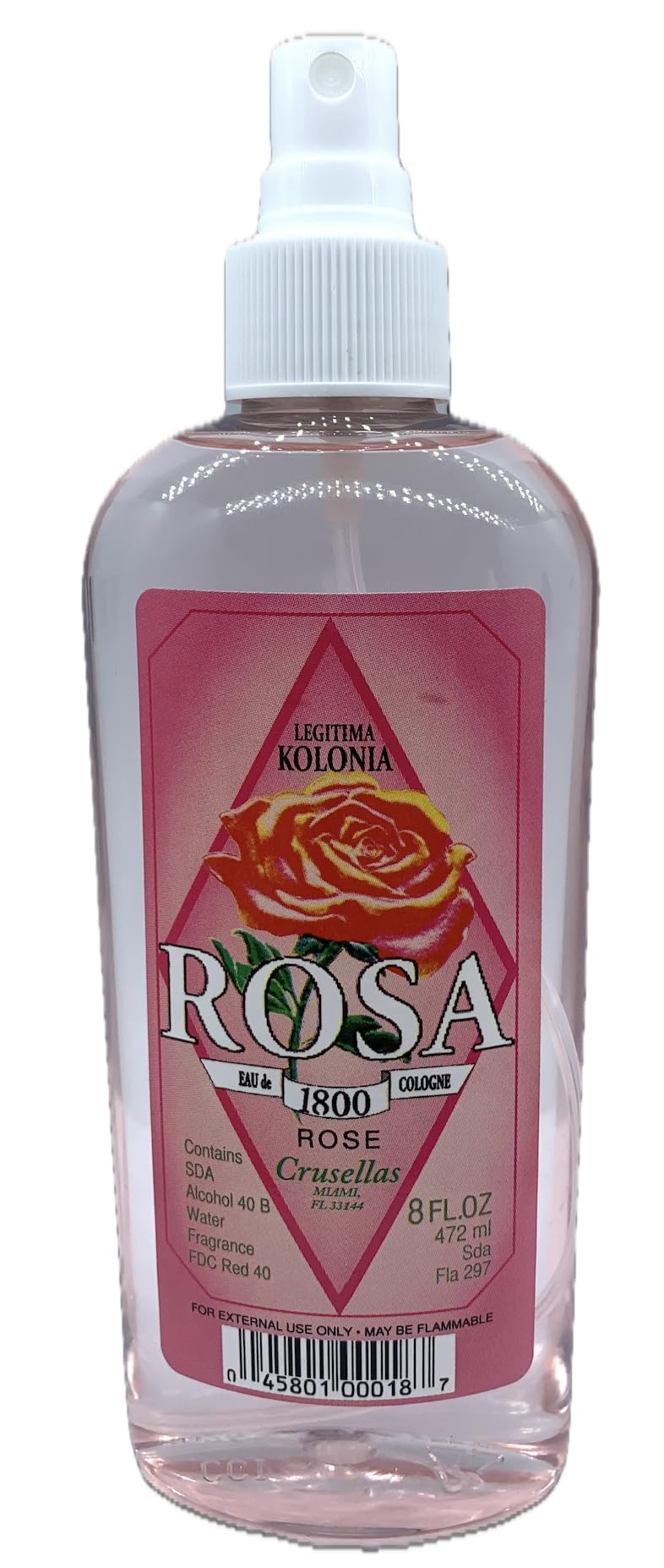 Crusellas Legitima Kolonia 1800 Rosa (Rose) Pump Spray Cologne (8 Fl. Oz.) Beauty & Personal Care Crusellas