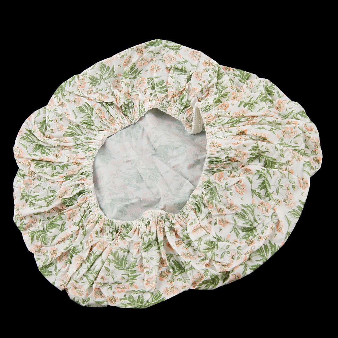 Ruilogod Elastic Hem Flower Leaf Print Green Nylon Shower Cap Bath Hat (id: 434 47b 251 ccf f1d Beauty and Personal Care Ruilogod