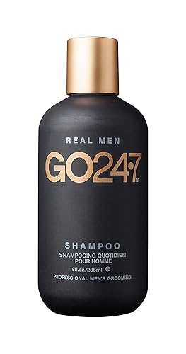 GO247 Daily Shampoo - Gentle Daily Cleanser for Men - Hydrates, Strengthens & Revitalizes Hair - Infused with B5 & Soy Proteins - Light Citrus Herbal Beauty & Personal Care GO247