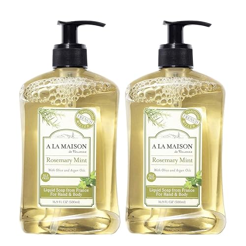 A LA MAISON French Liquid Hand Soap, Rosemary Mint - Natural Hand Wash Made with Essential Oils - Biodegradable, Plant-Based, Vegan, Cruelty-Free Beauty & Personal Care A LA MAISON